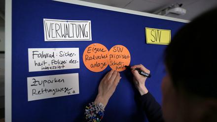 Die Anliegen der Bürger wurden auf Zetteln gesammelt. 