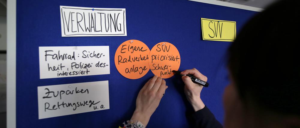 Die Anliegen der Bürger wurden auf Zetteln gesammelt. 