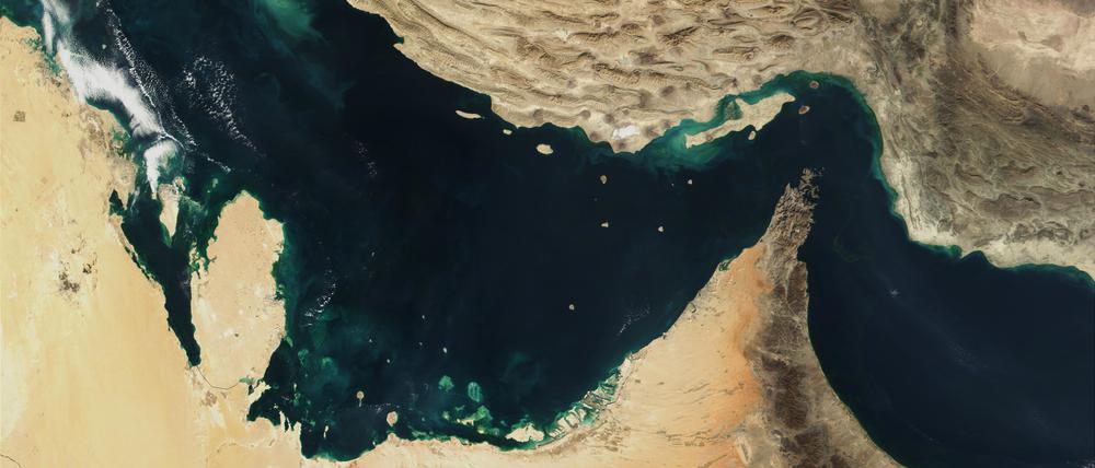 Der Persische Golf, die Straße von Hormus und der Golf von Oman in einer undatierten Nasa-Satellitenaufnahme.