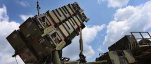 Ein Startgerät des Flugabwehrraketensystems Patriot