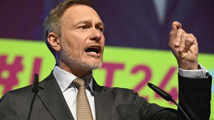 Christian Lindner, FDP Bundesvorsitzender, spricht beim 77. Ordentlichen Landesparteitag der FDP Nordrhein-Westfalen.