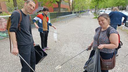 Initiative „Kaskelkiezblock“ beim Saubermachen.