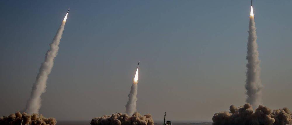 Raketentests im Iran im Jahr 2021.