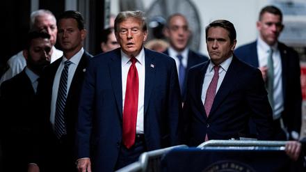 Donald Trump bei seiner Ankunft am Gericht in Manhattan.