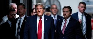 Donald Trump bei seiner Ankunft am Gericht in Manhattan.