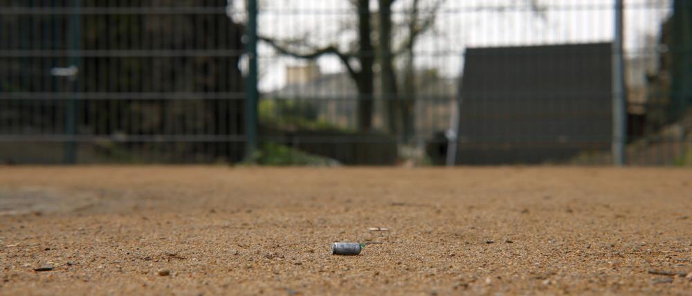 Patronenhülse im Pankower Bürgerpark.