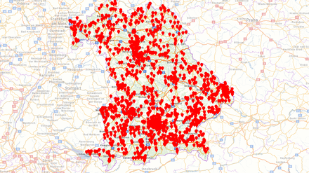Alle Messstellen des Blitzermarathons 2024 in Bayern.