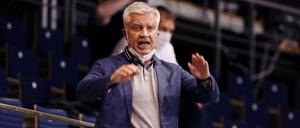 Füchse-Präsident Frank Steffel war vor dem Pokalfinale in der Kabine des SC Magdeburg. Was er dort getan hat, darüber gibt es verschiedene Berichte.   