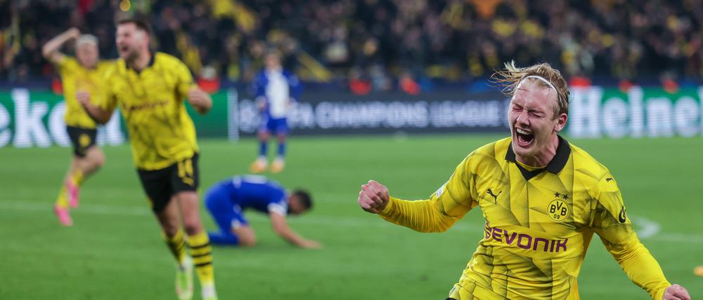 Julian Brandt (rechts) war neben Marcel Sabitzer der Grund für Dortmunds Sieg in der Champions League.