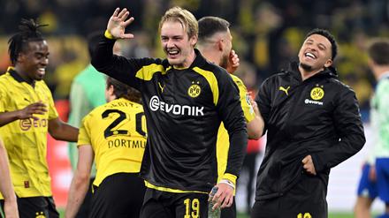 Dortmunds Julian Brandt feiert den 4:2-Sieg über Madrid.