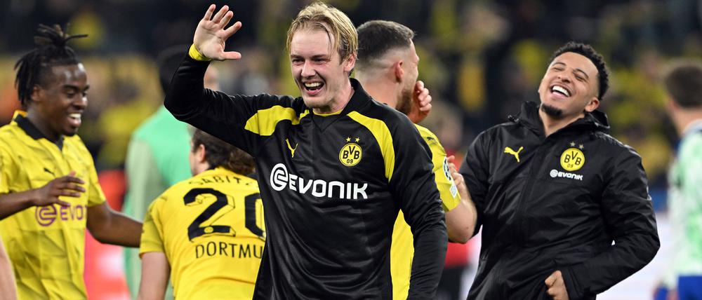Dortmunds Julian Brandt feiert den 4:2-Sieg über Madrid. 