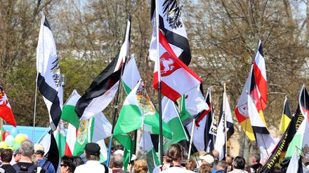 „Reichsbürger“-Kundgebung am 6. April im thüringischen Gera (Symbolbild).