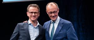 CDU-Chef Friedrich Merz (rechts) und Generalsekretär Carsten Linnemann.