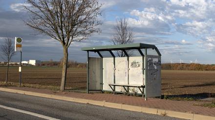 Der Bus hält oft zur zweimal am Tag: Eine einsame Haltestelle auf dem Land (Symbolbild).  