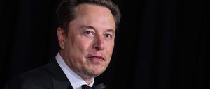 Elon Musk bei der Preisverleihung des Museum of Motion Pictures in Los Angeles am 13. April 2024.