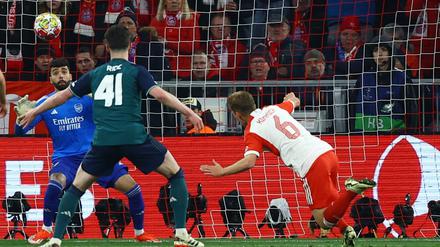 Der Moment der Entscheidung. Kimmich köpft wunderbar zum 1:0 ein.