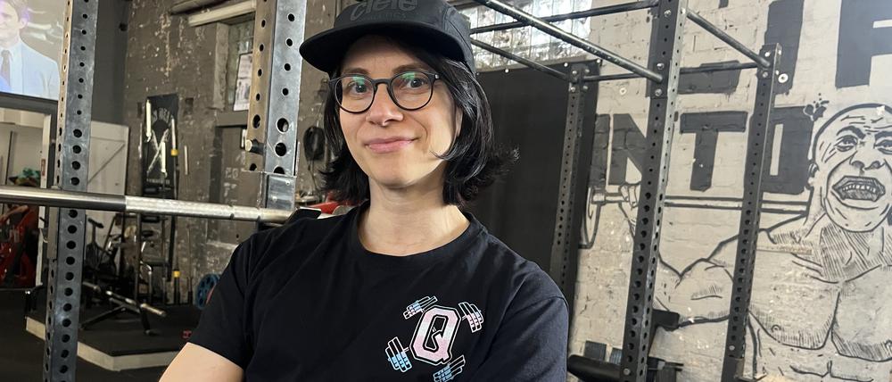 Personal Trainer Evelyn Bastian in der Berlin Strengh-Gym auf dem RAW-Gelände in Friedrichshain.