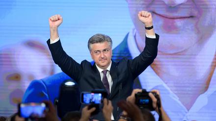 Inszeniert sich als Wahlsieger: Premier Andrej Plenkovic