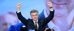 Inszeniert sich als Wahlsieger: Premier Andrej Plenkovic