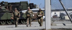 Soldaten auf der US Army Base im bayerischen Grafenwöhr.