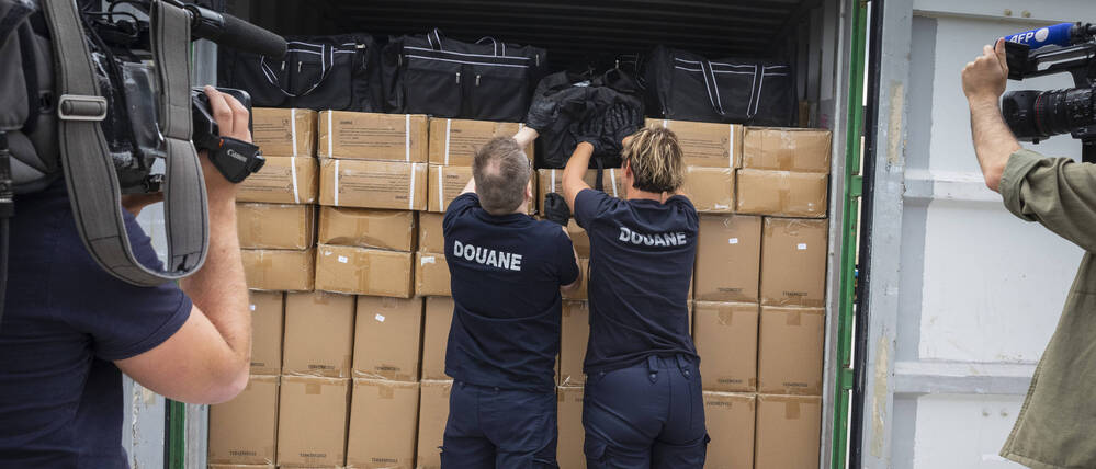 Zollkontrolleure in Antwerpen.