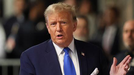 Donald Trump am 18. April 2024 vor Gericht.