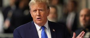 Donald Trump am 18. April 2024 vor Gericht.