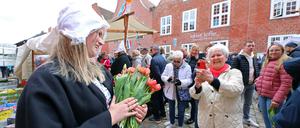 Tulpenfest in Potsdam. Traditionelles Fest im Holländischen Viertel.