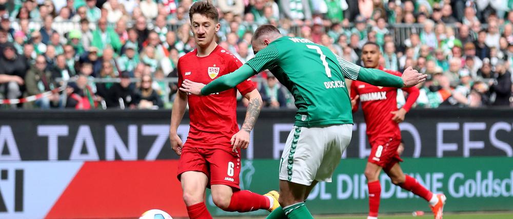 Marvin Duksch war mit zwei Treffern Bremens Matchwinner.