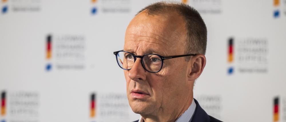 Friedrich Merz, CDU-Vorsitzender, während eines Interviews mit der Deutschen Presse Agentur.