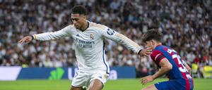 Jude Bellingham (li.) hat es schon wieder getan. Wie im Hinspiel des spanischen Clásico erzielte er den Siegtreffer für Real Madrid.