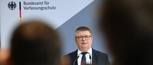Thomas Haldenwang im April beim 20. Symposium des Bundesamtes für Verfassungsschutz.