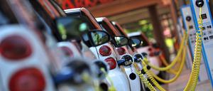 Elektroautos am Potsdamer Platz.