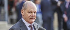 Bundeskanzler Olaf Scholz (SPD) bei der Eröffnung der Hannover Messe.