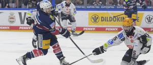Ty Ronning war kaum zu stoppen. Drei Tore erzielte der Flügelstürmer der Eisbären an diesem Abend.