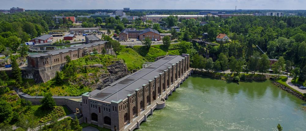 Ein Wasserkraftwerk in Schweden