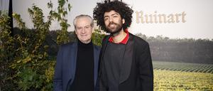Kunst und Lebensfreude. Ruinart-Chef Frédéric Dufour und Noah Becker bei der Eröffnungsparty im Tacheles-Komplex.
