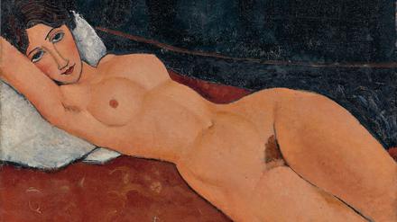 Amedeo Modiglianis „Liegender Frauenakt auf weißem Kissen“ von 1917Öl auf Leinwand, 60 x 92 cmStaatsgalerie Stuttgart