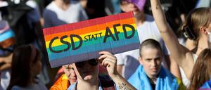 CSD statt AfD – eine beliebte Parole bei vielen Christopher Street Days. 