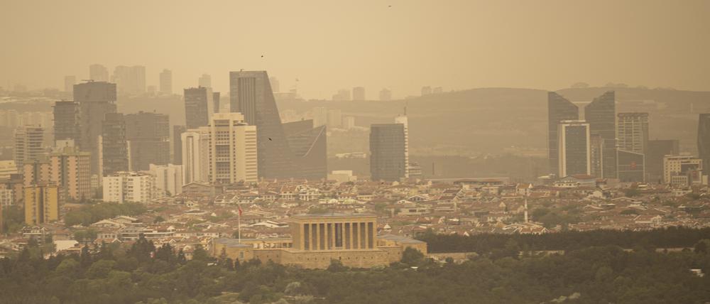 Saharastaub belastet die Luft der Hauptstadt Ankara.