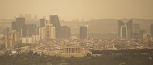 Saharastaub belastet die Luft der Hauptstadt Ankara.