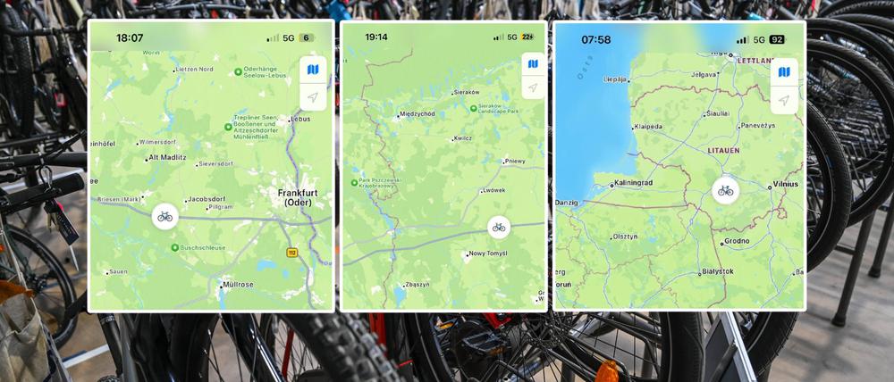 Den Weg ihres Fahrrads konnte Anastasia R. mittels GPS-Tracker gut verfolgen. Geholfen hat ihr das bislang nicht.