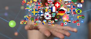 So bunt wie dieser Haufen an Nationalflaggen ist, so vielfältig sind auch die Gedankenwelten, die jede Sprache eröffnet.