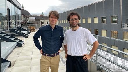 Entwickeln die App „SwipeMath“: Gero Embser (l.) und Friedrich Wicke.
