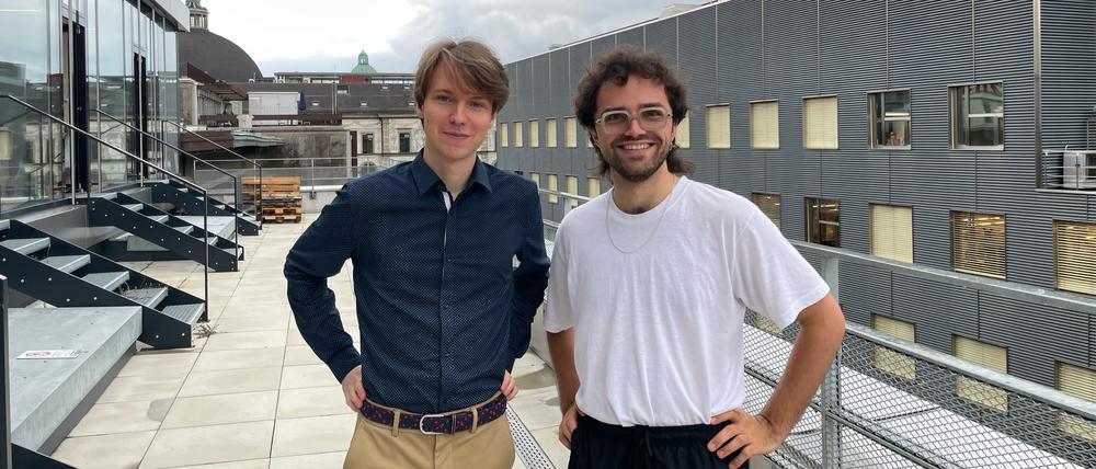 Entwickeln die App „SwipeMath“: Gero Embser (l.) und Friedrich Wicke.