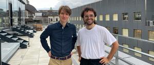 Entwickeln die App „SwipeMath“: Gero Embser (l.) und Friedrich Wicke.