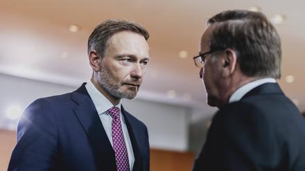 Verteidigungsminister Boris Pistorius (SPD) und Finanzminister Christian Lindner (FDP).
