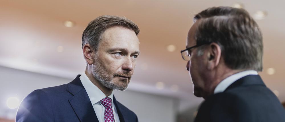 Verteidigungsminister Boris Pistorius (SPD) und Finanzminister Christian Lindner (FDP).