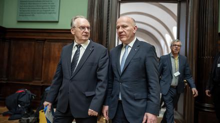 Lehnen die Pläne von Klingbeil beide ab: Reiner Haseloff, (l.) und Kai Wegner.