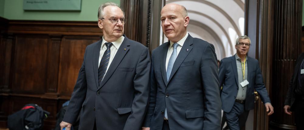 Lehnen die Pläne von Klingbeil beide ab: Reiner Haseloff, (l.) und Kai Wegner.